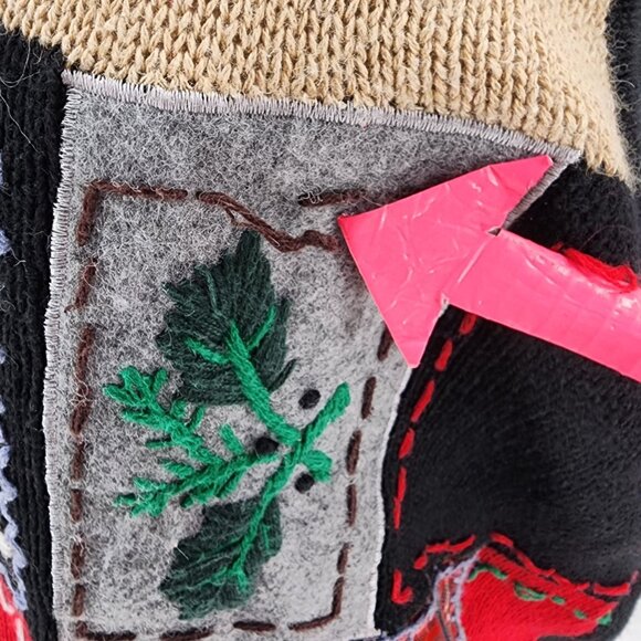 Vintage Victoria Jones Womens 2X Vest Christmas Patchwork Knit Sweater Retro - Picture 6 of 10